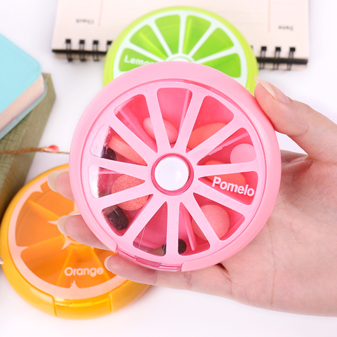 1PC Weekly Pill Travel Medicine Box Dispenser Capsule Holder Organiser Case Pill Organizer Rotating 7 Day Pill Container ► Photo 1/6