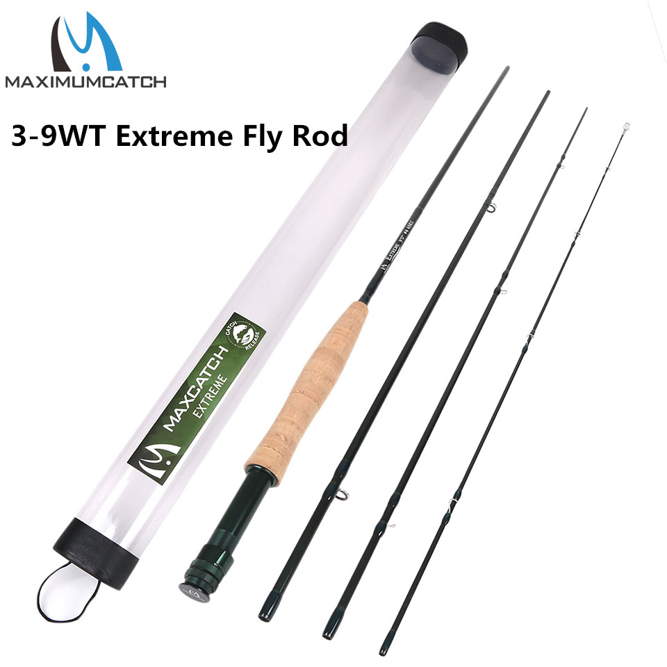 IM8 Carbon Fiber Maxcatch 3/4/5/6/7/8/9/10/12WT 9FT Fly Fishing Rod with Tube