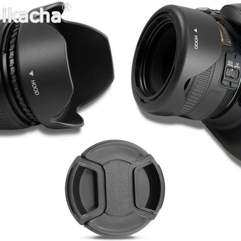 55mm Reversible Petal Flower Lens Hood + 55mm Lens Cap For Sony Alpha A55 A65 A77 A57 A37 A99 A6300 A5000 HX300 ► Photo 1/6