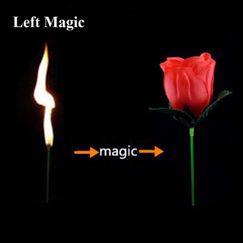 1PCS Torch To Flower-Torch To Rose-Fire Magic Trick Flame Appearing Flower Professional Magician Bar Illusion Stage Props G8156 ► Photo 1/6