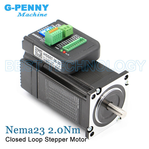 Closed Loop stepper motor Nema23 2.0Nm 285Oz-in 5.0A Integrated Stepper Servo Motor with Driver 57x76mm 36v Hybrid servo stepper ► Photo 1/6