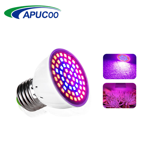 LED Grow Light Lamp E27 220V Full Spectrum Phyto Lamp 60LEDs 41 Red 19 Blue Indoor Plant Lamp For Plants Vegs Hydroponic System ► Photo 1/6