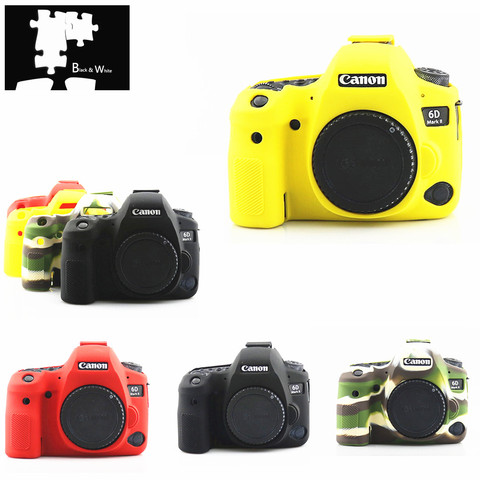 Silicone Armor Skin Case Body Cover Protector for Canon EOS 6D Mark II 2 6DM2 6D2 DSLR Body Camera ONLY ► Photo 1/6