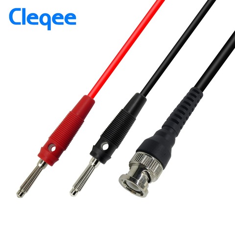 Cleqee P1008A BNC Q9 To Dual 4mm Stackable Banana Plug With Test Leads Probe Cable 120CM ► Photo 1/5