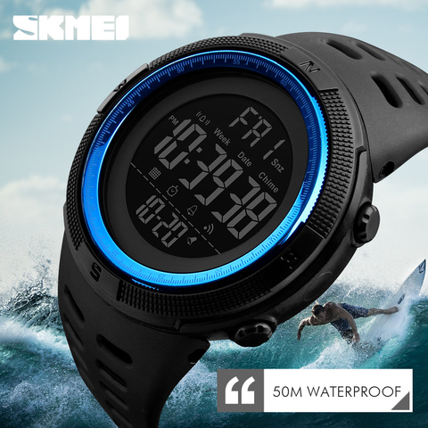Men's Sport Watches Chrono Countdown Dual Time Wristwatches Men Waterproof Digital Watch Man military Clock Relogio Masculino ► Photo 1/6
