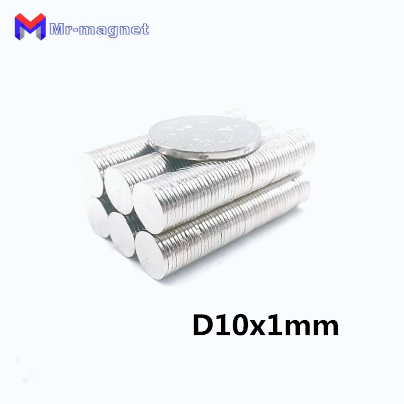 500 Magnets 10x1 mm Neodymium Disc strong neo craft magnet 10mm dia x 1mm fridge 