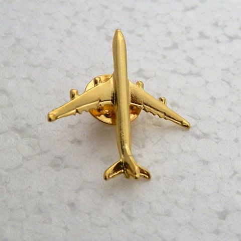 LOT X 2pcs Airbus Badge, Metal, Silver,Plane Shape BroochSpecial Personality Gift Souvenir for Filght Crew Pilot Avaiton Lover ► Photo 1/4