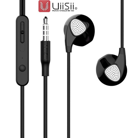 UiiSii Wholesale Wired Noise Cancelling Dynamic Heavy Bass Music VOLUME Metal In-ear Earphone with for iphone huawei xiaomi ► Photo 1/6