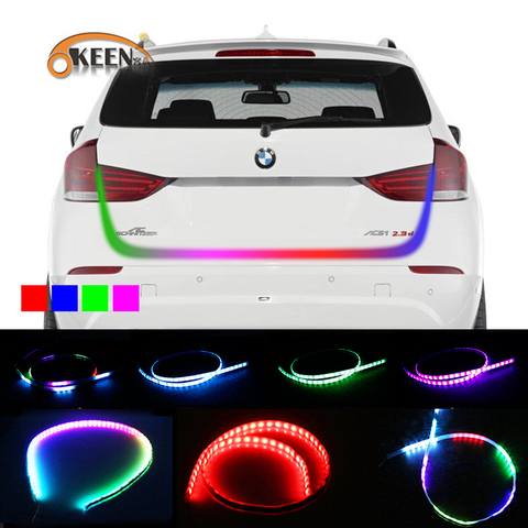 OKEEN Car Styling LED trunk strip Light RGB Undercarriage Floating Led Dynamic Turn Signal Streamer Luggage Compartment Lights ► Photo 1/6
