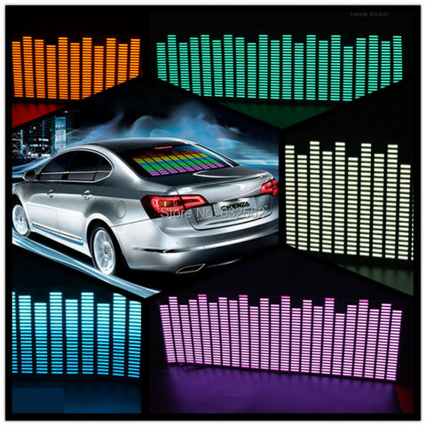 OKEEN 90*25 cm 5 Colour Music Rhythm EQ Car Sticker Music Equalizer on Car Windshield glass LED Sound Music EL Sheet Stickers ► Photo 1/6