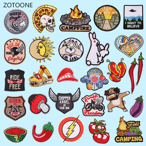 ZOTOONE Lightning Patch for Clothing Iron on Embroidered Sewing Applique Cute Sew on Fabric Badge DIY Apparel Accessories Gift G ► Photo 1/6
