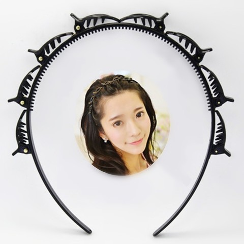 Black Braider Hair Clip Burst Pin Hairdo Bring Hair Hoop Multi-storey Wisp Air Weave Head Hoop Styling Tool ► Photo 1/6