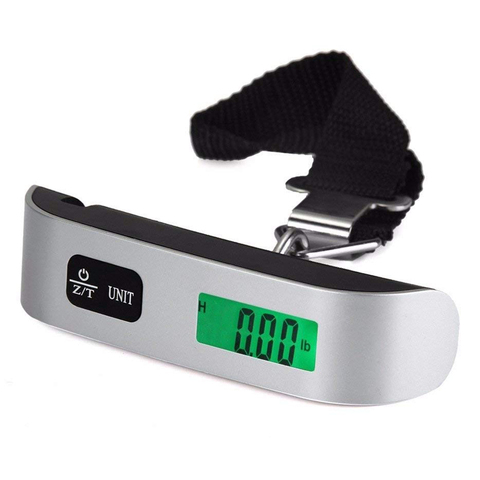 110lb/50kg Luggage Scale Electronic Digital Portable Suitcase Travel Scale Weighs Baggage Bag Hanging Scales Balance Weight LCD ► Photo 1/6