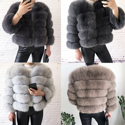 2022 new style real fur coat 100% natural fur jacket female winter warm leather fox fur coat high quality fur vest Free shipping ► Photo 1/6