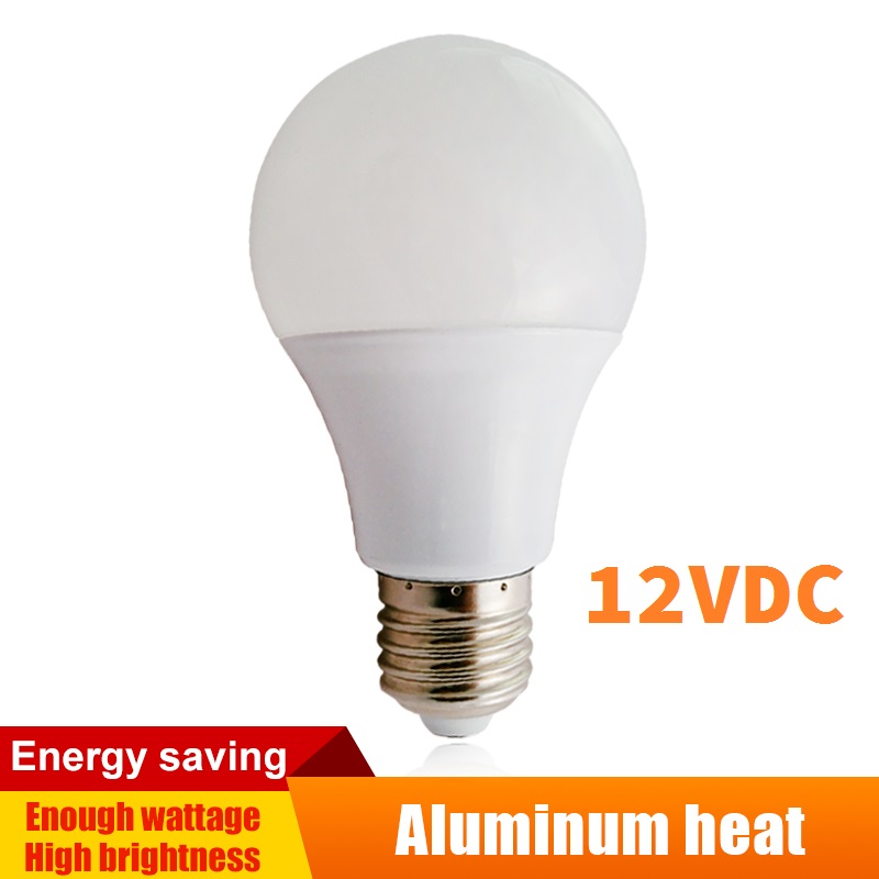 LED E27 3W 5W 7W Energy Saving Lamp Globe Bulb Ball Light White DC12V Home Light 