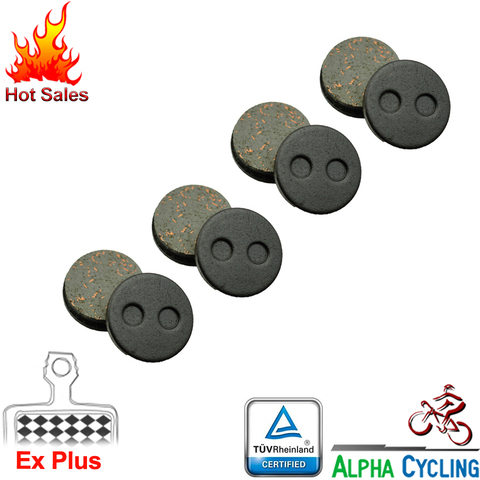 Bicycle Disc Brake Pads for Aons Disc Brake, Diameter is 21.5mm Round Pads, Black RESIN, 4 Pairs ► Photo 1/2