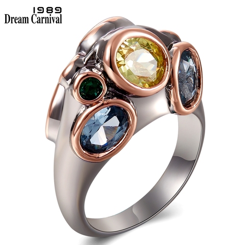 DreamCarnival1989 Special Upright Design Women Rings Double Side Big Zircons Wedding Engagement Jewelry Differnent Look WA11706 ► Photo 1/6