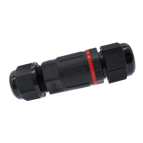 3 Pins waterproof connector IP68 I Shape 250V 16A Cable Wire Gland Sleeve connector quick connect waterproof connector ► Photo 1/6