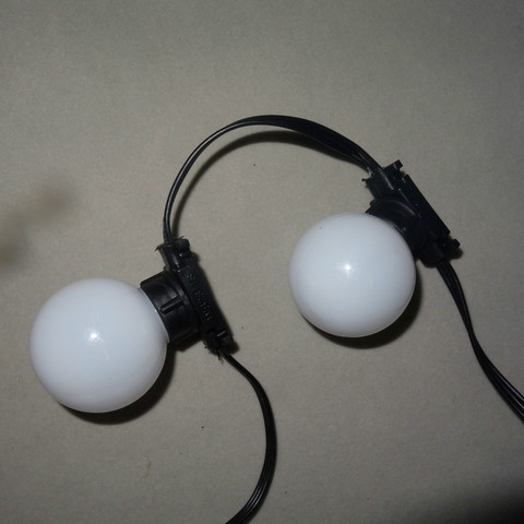 50nodes addressable DC12V WS2811 LED technicolor pixel;waterproof, full color;with G40 milky globe lens ► Photo 1/4