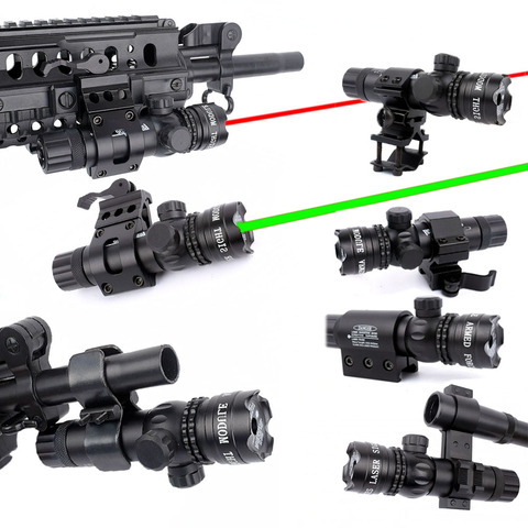 WIPSON New Tactical Outside Cree Green Red Dot Laser Sight Adjustable Switch Rifle Scope With Rail Mount For Gun Hunting ► Photo 1/6