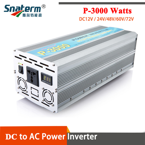 3KW/3000W Peak 6000w Solar off grid Power Inverter DC 12V/24V/48V/60V/72V to AC 220V 230V 240V Modified Wave inverter ► Photo 1/6