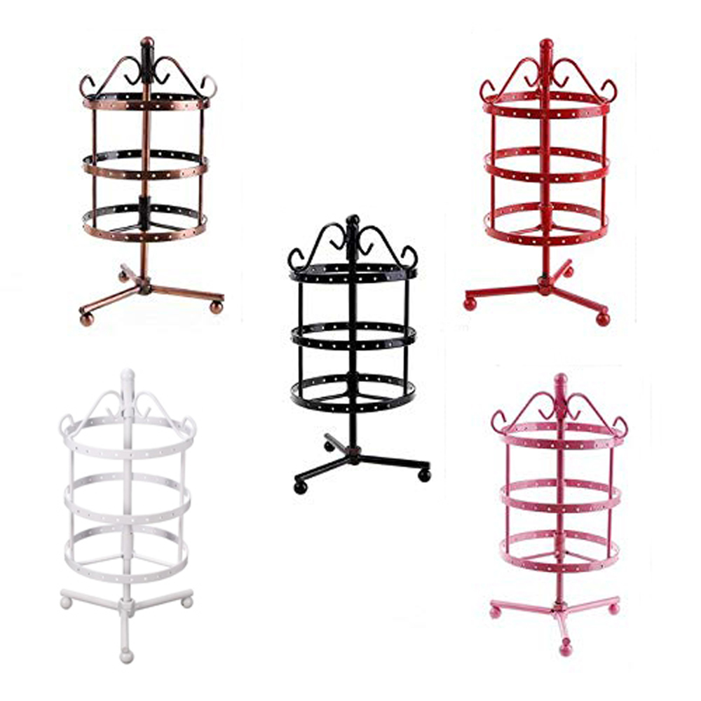L-Type Earrings Ear Studs Stand Jewelry Display Holder Rack Showcase Red 