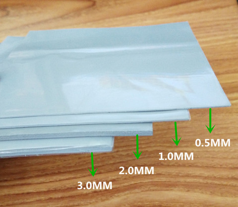 High conductive silica gel sheet 100*100*0.5mm 1mm 1.5mm 2mm 3mm 6W CPU Memory heat dissipation silicone pad silicone grease ► Photo 1/3
