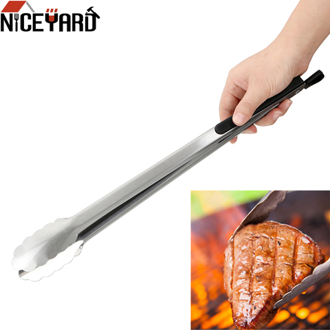 NICEYARD Multifunction BBQ Tongs Salad Food Clip Grill Tools Stainless Steel Barbecue Kitchen Tools ► Photo 1/6