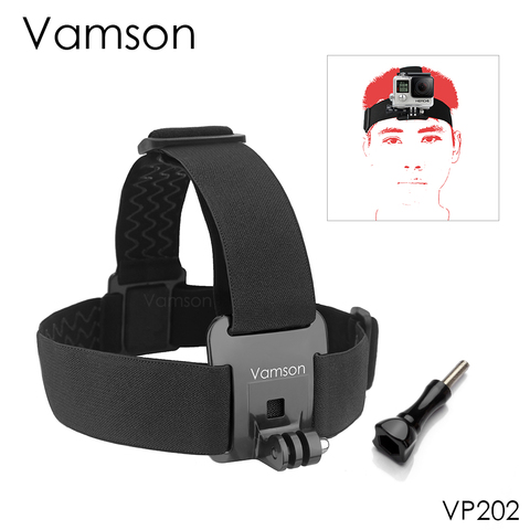 Vamson Head Strap for Gopro hero 9 8 7 Accessories Head Belt Strap Mount Adjustable for Gopro Hero 7 6 5 4 for SJCAM VP202 ► Photo 1/6