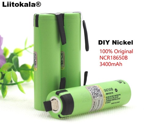 Liitokala 100% New Original NCR18650B 3.7 v 3400 mah 18650 Lithium Rechargeable Battery DIY Nickel Sheet batteries ► Photo 1/6