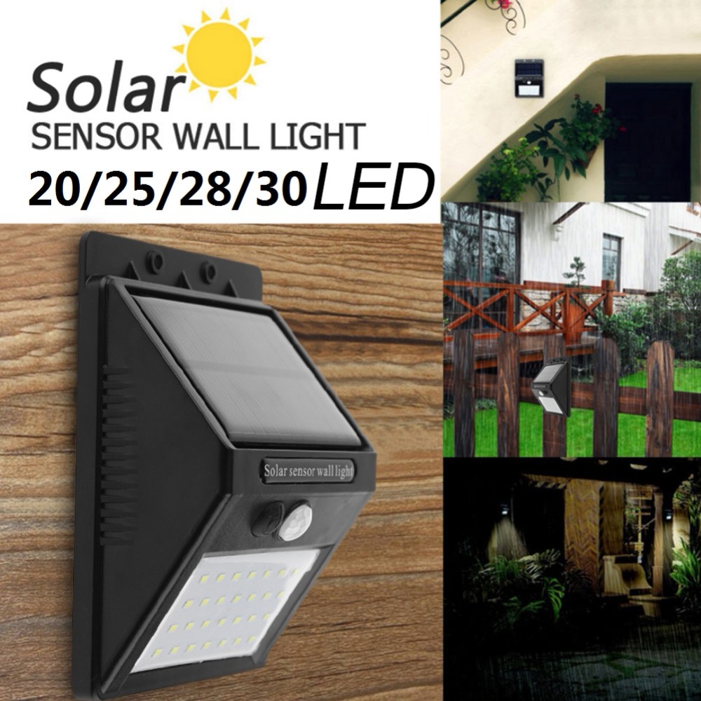 Waterproof 6 LED Solar Power PIR Motion Sensor Wall Light Outdoor Garden Lamp 