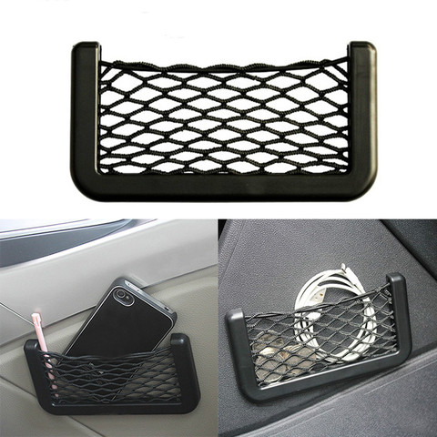 Universal Car Seat Side Back Storage Net Bag String Bag Mesh Pocket  Organizer Stick-on for wallet phone Net Bag For Audi A4 - Price history &  Review