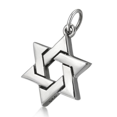 S925 Sterling Silver Jewelry Glossy Star Pendant Keychain Pure silver Simple Pendant Jewelry Gift ► Photo 1/5