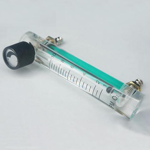 1-10L/min LZM-6T Acrylic Panel Gas Air Oxygen Flowmeter Rotameter With Control Valve 8mm Hose Barb 116mm Length ► Photo 1/6