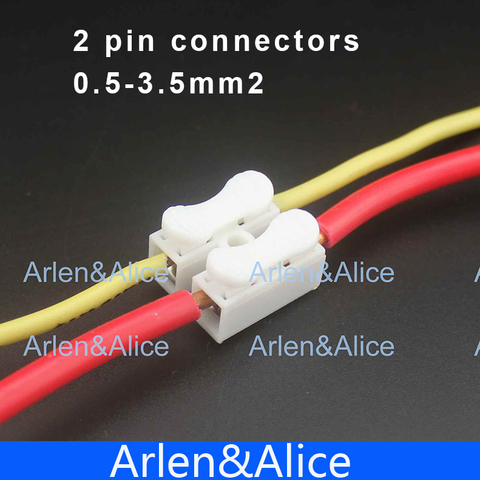 100Pcs 2 pin push quick cable connector terminal Wiring Terminal 10A 250V ► Photo 1/3
