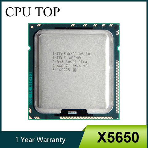 Intel Xeon X5650 Six Core Processor 2.66GHz LGA1366 12MB L3 Cache server CPU SLBV3 ► Photo 1/3