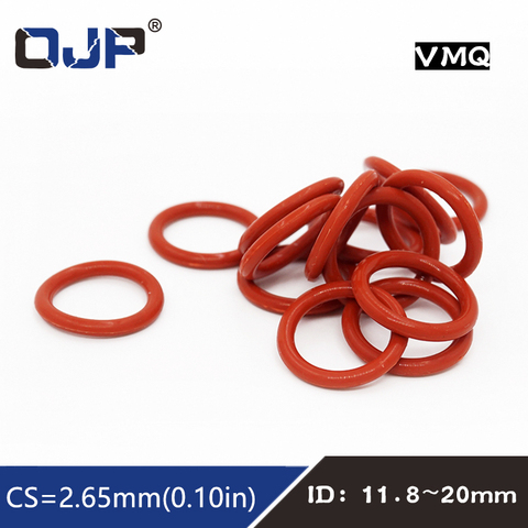 10PCS/lot Silicon Rings Silicone O ring Seal 2.65mm Thickness ID11.8/12.5/13.2/14/15/16/17/18/19/20mm Rubber O-Ring Seal Gasket ► Photo 1/6