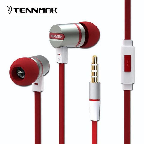TENNMAK Dulcimer 3.5mm Metal Earphones Earbud  with Microphone & Remote clear sound & strong bass free shipping ► Photo 1/6