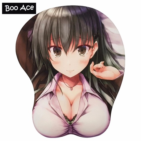 Kantai Collection Seifuku Suien Suzuya Anime 3D Boobs Breast Mouse pad Mice Pad with Silicone GEL Wrist rest Size 26*22cm ► Photo 1/1