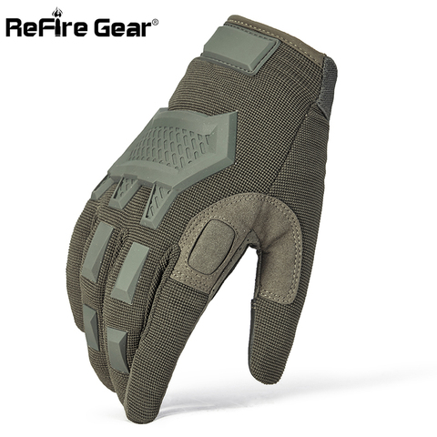 ReFire Gear Full Finger Tactical Gloves Men US Army Combat Gloves Military Mittens Anti-Skid Shoot Bicycle Touch Screen Gloves ► Photo 1/6