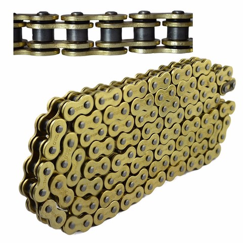 520 Motorcycle Drive Chain parts 520 Pitch Heavy Duty Gold O-Ring Chain For Honda CR125R CR250R CRF250R CRF450R ► Photo 1/5
