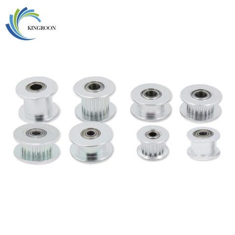10pcs/lot GT2 Idler Timing Pulley 16 Teeth 20Tooth Part Wheel Bore 3mm 5mm Aluminium Tooth Gear Width 6mm 10mm 3D Printers Parts ► Photo 1/4