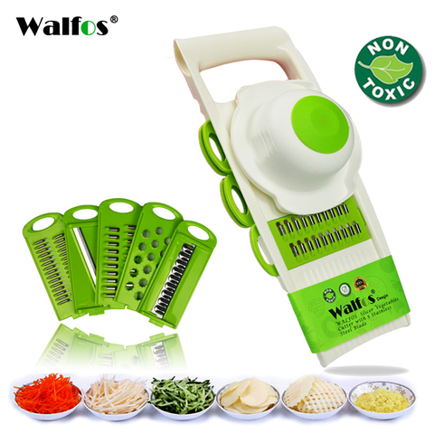 WALFOS Mandoline Peeler Grater Vegetables Cutter tools with 5 Blade Carrot Grater Onion Vegetable Slicer Kitchen Accessories ► Photo 1/6