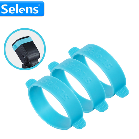 3pcs Selens Universal Rubber Gels-Band For FLash light speedlite Speedlight tying Color Gels Filter ► Photo 1/1