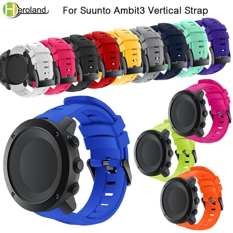 Bracelet band for Suunto Ambit 3 Vertical Watch Band Silicone Replacement Wristband for Suunto Traverse Alpha/Spartan watchStrap ► Photo 1/6