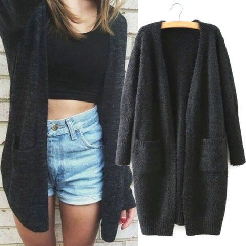 New Women Oversized Loose Knitted Sweater Batwing Sleeve Tops Cardigan Outwear ► Photo 1/2