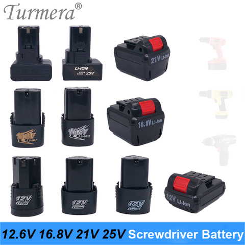 12.6V 16.8V 21V 25V Screwdriver Battery Electric Drill Battery Cordless Replace for 3S 4S 5S 6S Battery Pack for Power Tool ► Photo 1/6