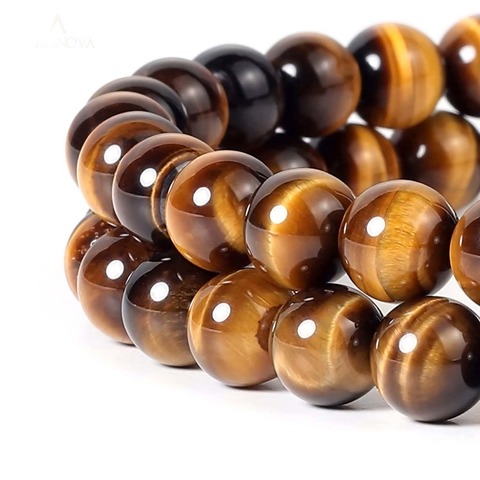 AAA+ Grade Wholesale Natural Tiger Eye Round Loose Stone Beads Agates For Jewelry Making Diy Bracelet 4/6/8/10/12 mm Strand 15