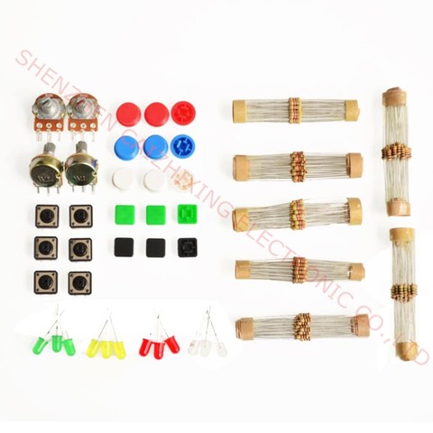 1 sets Handy Portable Resistor Kit for Arduino Starter Kit UNO R3 LED potentiometer tact switch pin header ► Photo 1/3