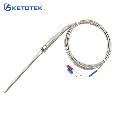 Stainless Steel High Temperature 0~400 C Thermocouple K Type 100mm Probe Sensors 1.8m cable ► Photo 1/4